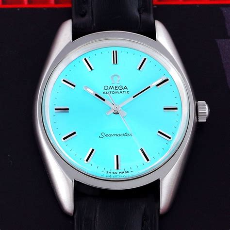 omega mens watch blue face|omega tiffany blue watch.